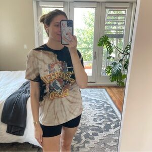 Junk Food Clothing Grateful Dead Tie-Dye Tee - Black and Tan